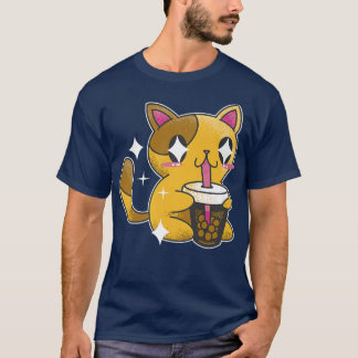 T-shirt Boba Thé Chat Japon Sweet Otaku