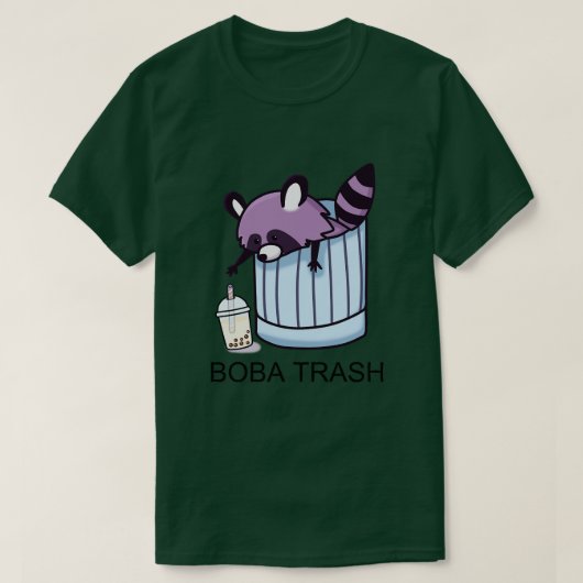 T-shirt Boba Trash Racoon (Design devant)