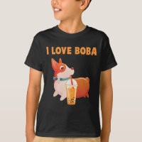Boba Welsh Corgi Pembroke Buble Tea Kawaii Dog
