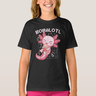 T-shirt Bobalotl Axolotl Boba Tea Bubble Anime Gift Girls 