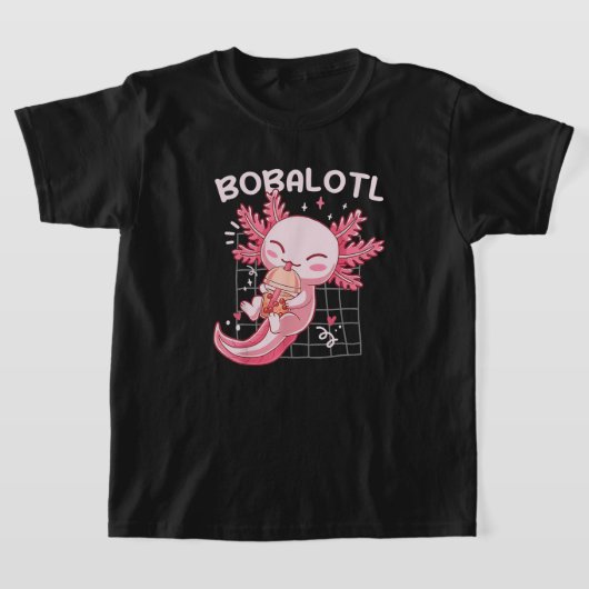 T-shirt Bobalotl Axolotl Boba Tea Bubble Anime Gift Girls (Poser)