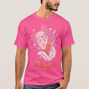 T-shirt Bobalotl Kawaii Axolotl Boba Tea Bubble Lait Japon