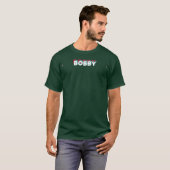 T-shirt Bobby Nom Drôle Nom Bobby thème 80s (Devant entier)