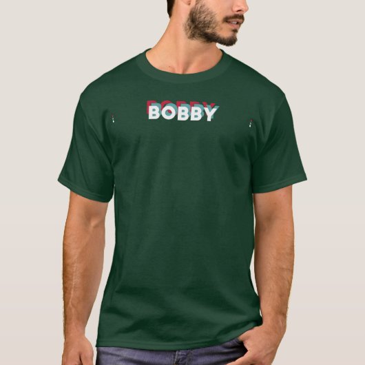 T-shirt Bobby Nom Drôle Nom Bobby thème 80s (Devant)