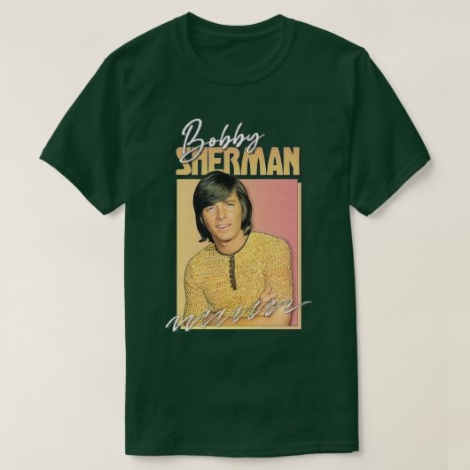T-shirt Bobby Sherman Retro 1970 Design esthétique (Design devant)