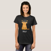 T-shirt Bobcat Funny Chat Bob Hair Pun Dark BG (Devant entier)