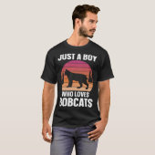 T-shirt Bobcat Juste Un Garçon Qui Aime Bobcats Retro Vint (Devant entier)