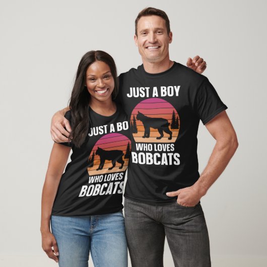 T-shirt Bobcat Juste Un Garçon Qui Aime Bobcats Retro Vint (Unisexe)
