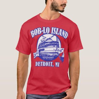 T-shirt Boblo Island MI vintage regard en détresse