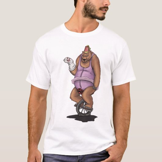 T-shirt Bobo l'ours de monocycle (Devant)