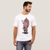 T-shirt Bobo l'ours de monocycle (Devant entier)