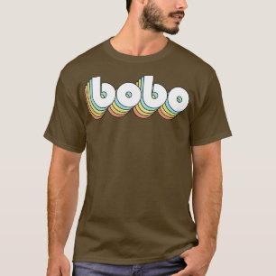 T-shirt Bobo Retro Typographie Arc-en-ciel style défraîchi
