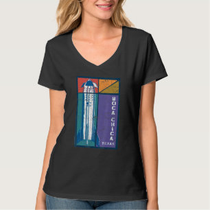 T-shirt Boca Chica Texas Starship Cool Retro