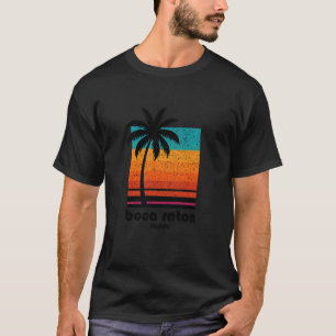 T-shirt Boca Raton Floride Rétro Vintage Altéré Souvenir