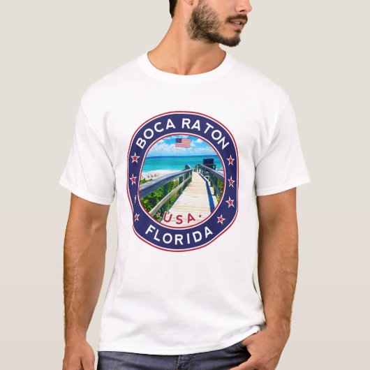 T-shirt Boca Raton, plage de Floride (Devant)