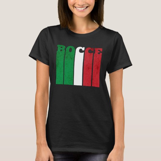 T-shirt Bocce Ball Player Italia Italy Flag Bocce (Devant)