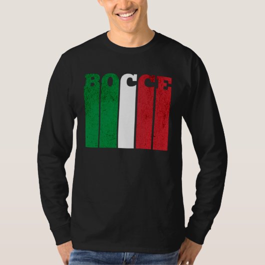 T-shirt Bocce Ball Player Italia Italy Flag Bocce (Devant)