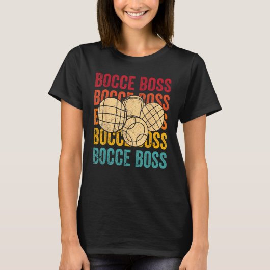 T-shirt Bocce Ball Retro Bocce Boss (Devant)