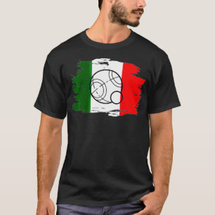 T-shirt Bocce Ball T Tournoi italien Bocce Ball Drapeau T