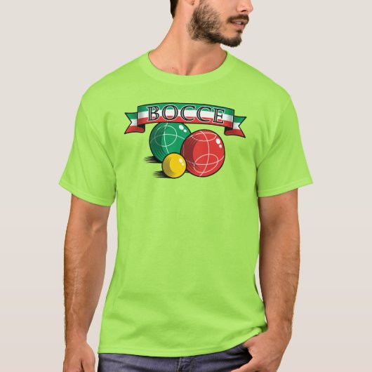 T-shirt Bocce dans la bannière (Devant)