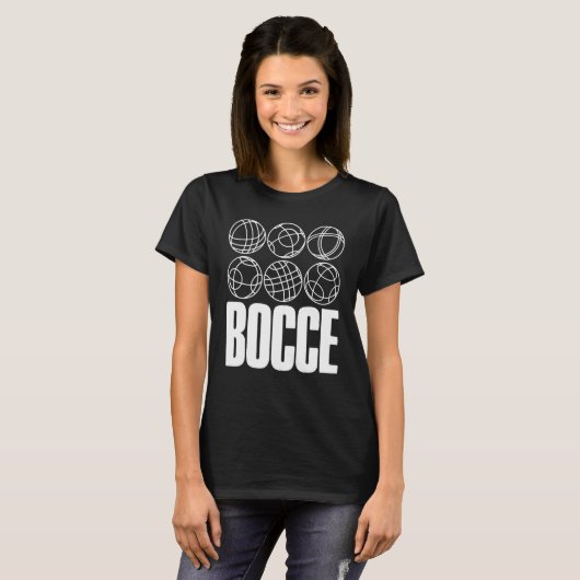 T-shirt Bocce Dire Bocce Ball Avec Jack Bocci Game Bocce (Devant entier)