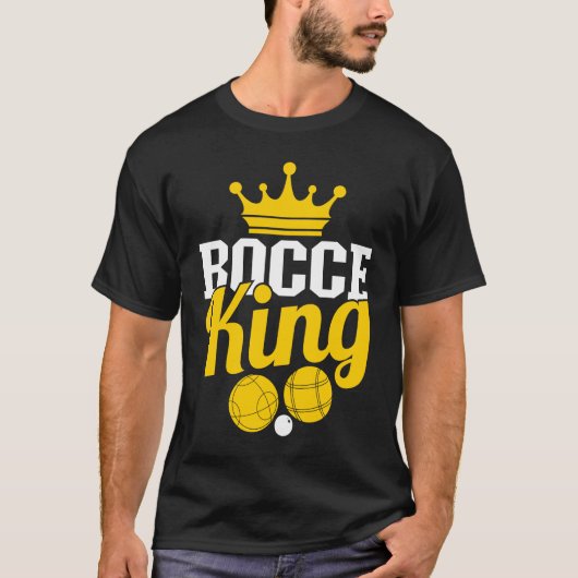 T-shirt Bocce King Boccia Player Boules (Devant)