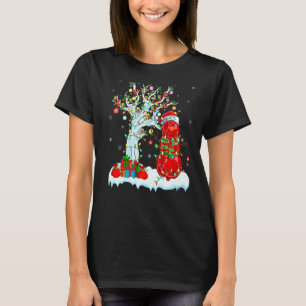 T-shirt Bocce Sports Noël Arbre Éclairage Snowman Bocce Ch