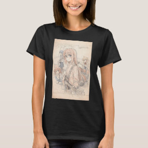 T-shirt Bocchi The Rock Band Croquis au Crayon