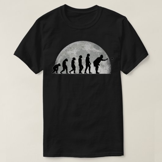 T-shirt Boccia Evolution Moon Boule Petanque Bocce (Design devant)