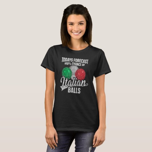 T-shirt Boccia Italien Pour Un Joueur Bocce (Devant entier)