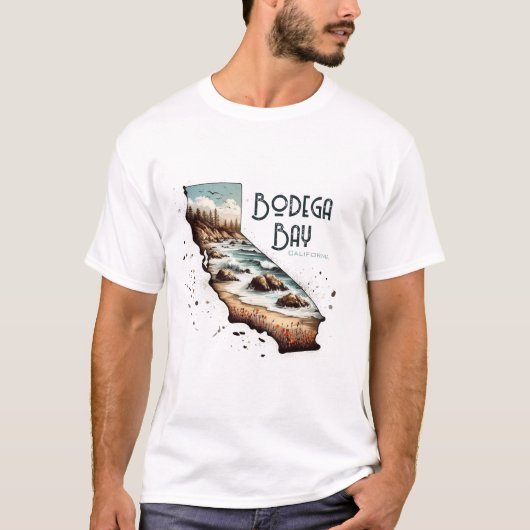 T-shirt Bodega Bay California Souvenir Cadeau (Devant)