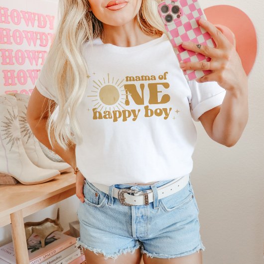 T-shirt BODHI Boho Sun Retro One happy Dude Mama