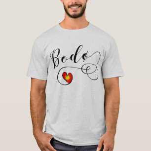 T-shirt Bodø Coeur du drapeau, Norvège, Bodö