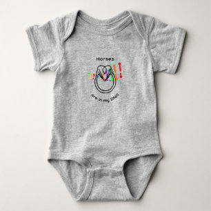 T-Shirt Body Bébé 'Les Chevaux Sont Dans Mon ADN'