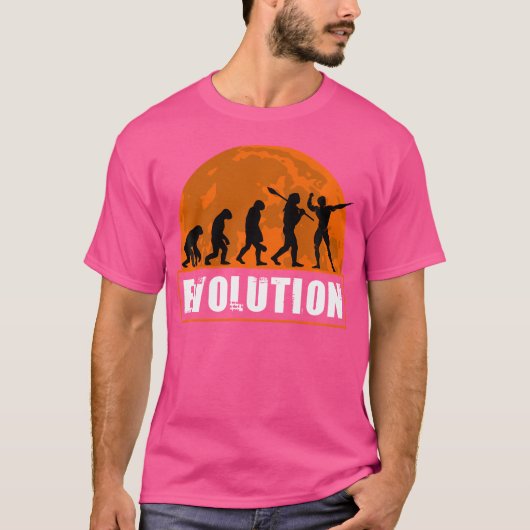 T-shirt Body Building Chemise Drôle Amusant Evolution Huma (Devant)