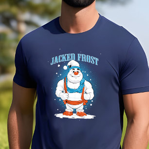 T-shirt Body Building Snowman Funny Muscles Fitness Pun