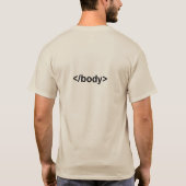 T-shirt <body> chemise d'étiquette (Dos)