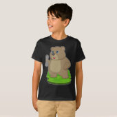 T-shirt Bodybuilder Bear Dumbbell Bodybuilding (Devant entier)