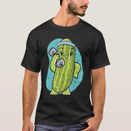 T-shirt Bodybuilder Concombre Plante Végétale Végétarien V (Devant)