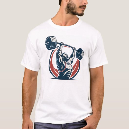 T-shirt Bodybuilder de dessin dynamique (Devant)