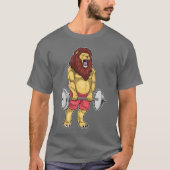 T-shirt Bodybuilder Lion Dumbbell Bodybuilding (Devant)