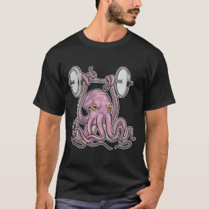 T-shirt Bodybuilder Octopus Dumbbell Bodybuilding