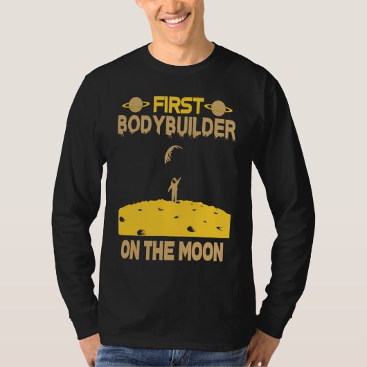 T-shirt Bodybuilder On The Moon (Devant)