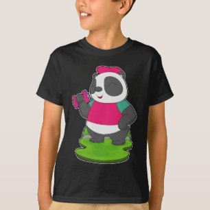 T-shirt Bodybuilder Panda Dumbbell Bodybuilding