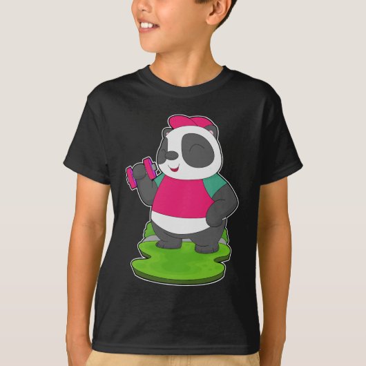 T-shirt Bodybuilder Panda Dumbbell Bodybuilding (Devant)