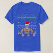 T-shirt Bodybuilder père Noël en vrac Powerlifter Gym En (Design devant)