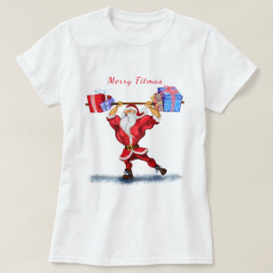 T-shirt Bodybuilder Santa Claus - Cadeaux de Noël - Drôl