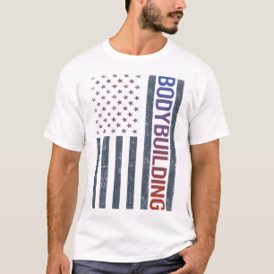 T-shirt Bodybuilding du drapeau américain