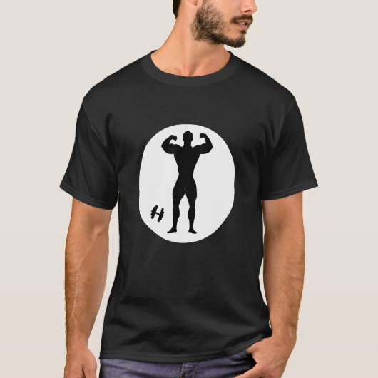 T-shirt Bodybuilding pour hommes double pose bicep avec be (Devant)