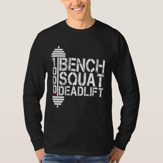 T-shirt Bodybuilding Weightlifting Bench Squat Deadlift 10 (Devant)